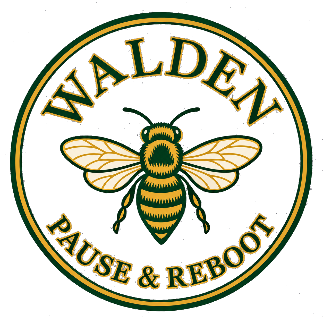 Walden Pause and Reboot bee emblem